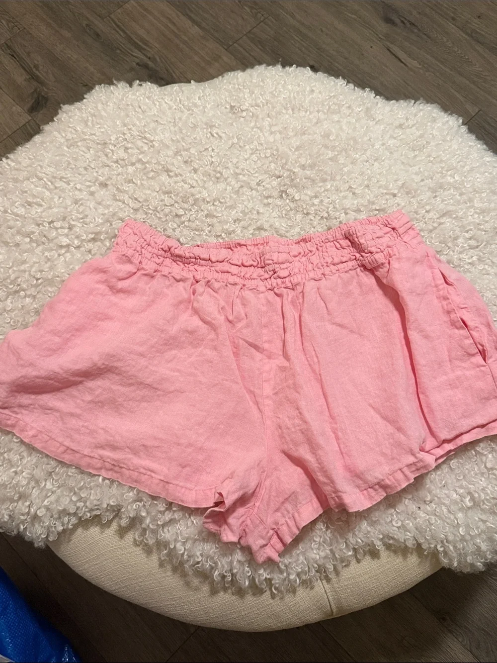 Anthropologie Light Pink Elastic-Waist Athletic Shorts